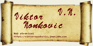 Viktor Nonković vizit kartica